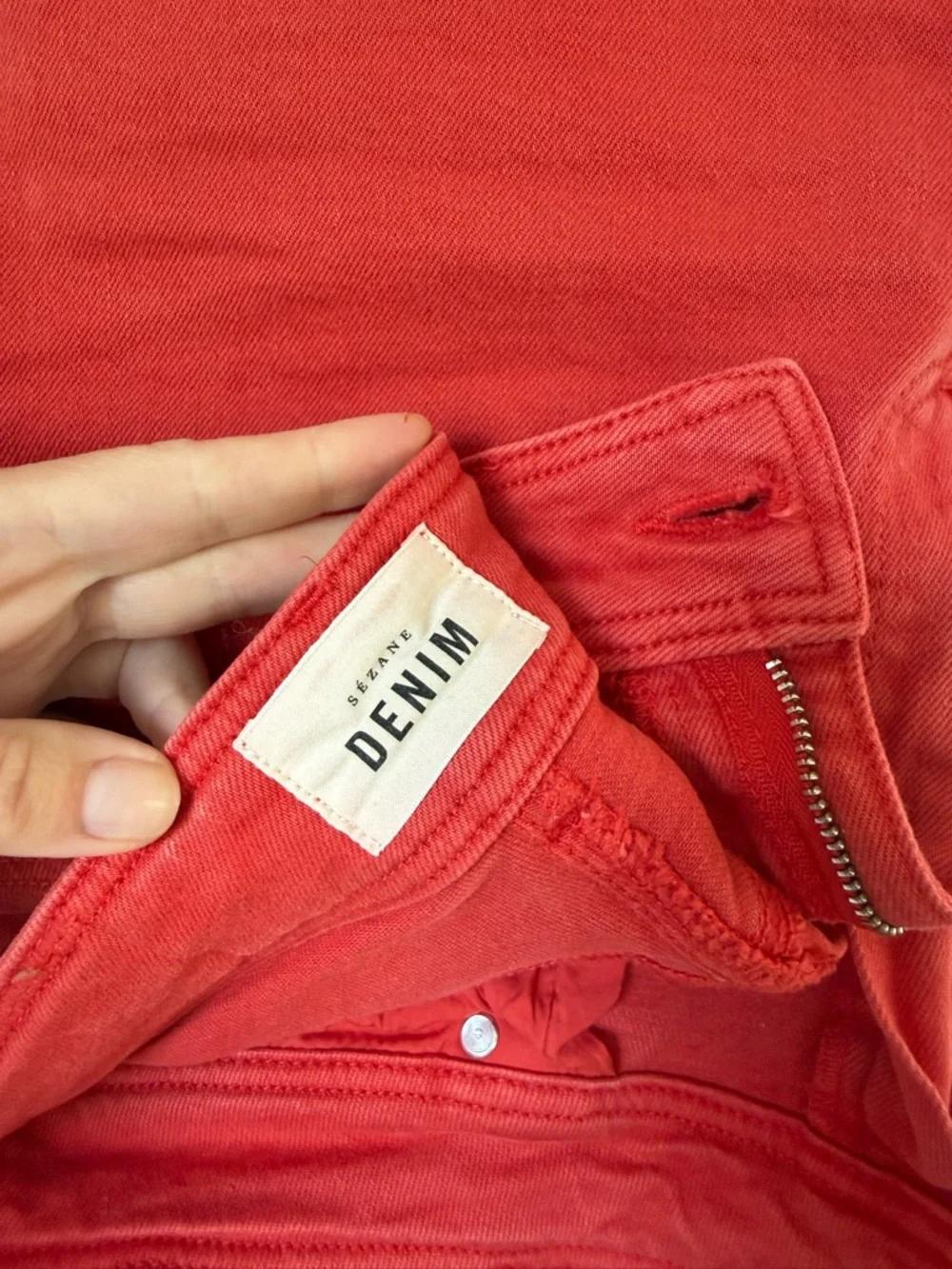 Sezane Le Crop Jeans in Red - Size 4. Perfect condition - Picture 4 of 7